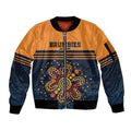 Australia Rugby Pacific Custom Sleeve Zip Bomber Jacket Super Brumby Aboriginal Dot Art