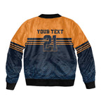 Australia Rugby Pacific Custom Sleeve Zip Bomber Jacket Super Brumby Aboriginal Dot Art