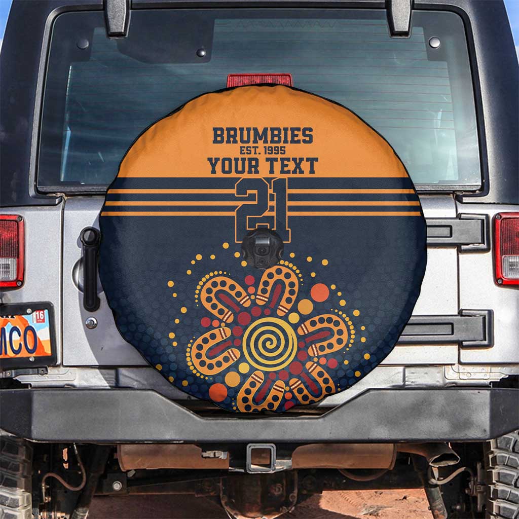 Australia Rugby Pacific Custom Spare Tire Cover Super Brumby Aboriginal Dot Art