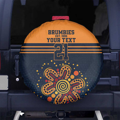 Australia Rugby Pacific Custom Spare Tire Cover Super Brumby Aboriginal Dot Art