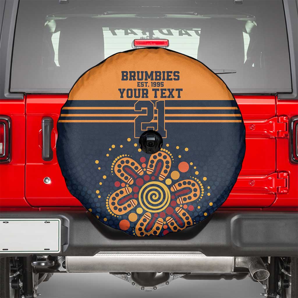 Australia Rugby Pacific Custom Spare Tire Cover Super Brumby Aboriginal Dot Art