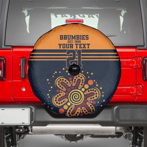 Australia Rugby Pacific Custom Spare Tire Cover Super Brumby Aboriginal Dot Art