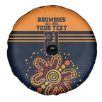 Australia Rugby Pacific Custom Spare Tire Cover Super Brumby Aboriginal Dot Art