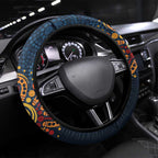 Australia Rugby Pacific Steering Wheel Cover Super Brumby Aboriginal Dot Art