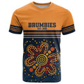 Australia Rugby Pacific Custom T Shirt Super Brumby Aboriginal Dot Art