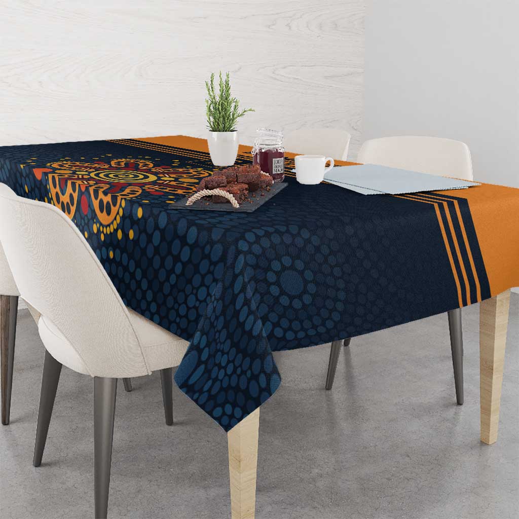 Australia Rugby Pacific Custom Tablecloth Super Brumby Aboriginal Dot Art