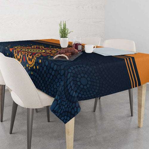Australia Rugby Pacific Custom Tablecloth Super Brumby Aboriginal Dot Art