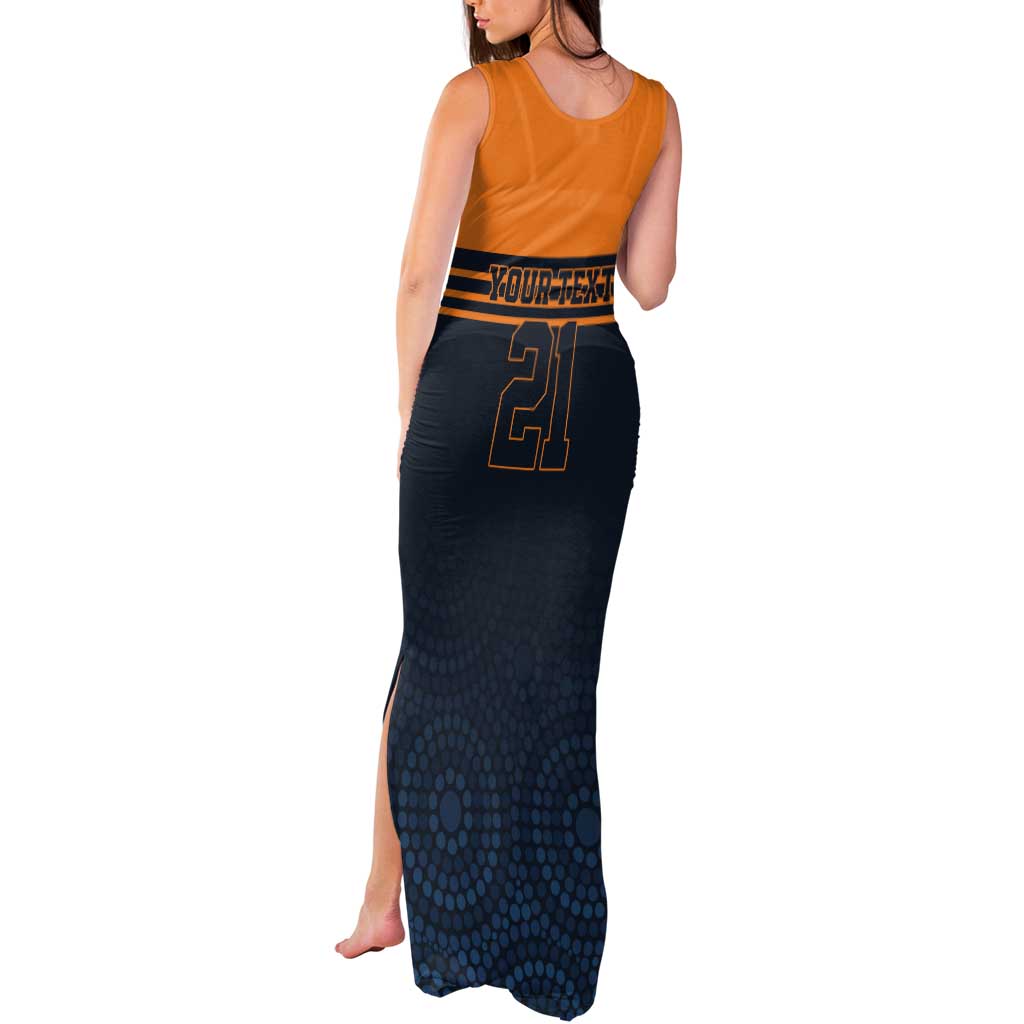 Australia Rugby Pacific Custom Tank Maxi Dress Super Brumby Aboriginal Dot Art