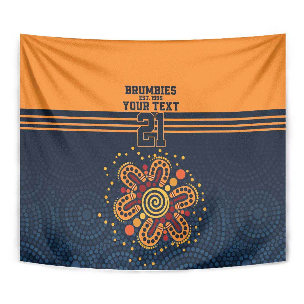 Australia Rugby Pacific Custom Tapestry Super Brumby Aboriginal Dot Art