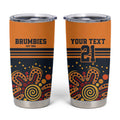Australia Rugby Pacific Custom Tumbler Cup Super Brumby Aboriginal Dot Art