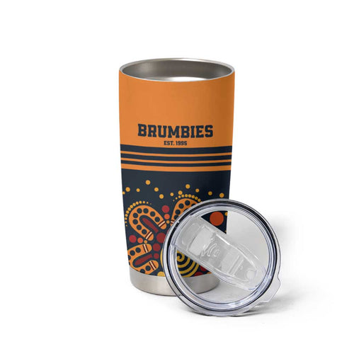 Australia Rugby Pacific Custom Tumbler Cup Super Brumby Aboriginal Dot Art