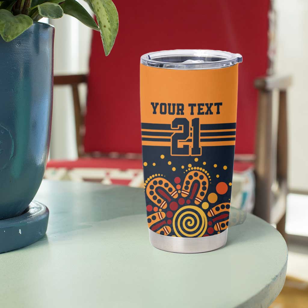 Australia Rugby Pacific Custom Tumbler Cup Super Brumby Aboriginal Dot Art