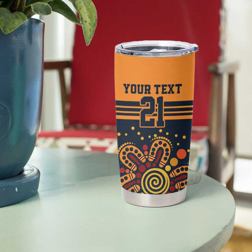 Australia Rugby Pacific Custom Tumbler Cup Super Brumby Aboriginal Dot Art