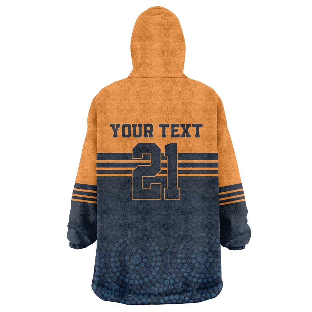 Australia Rugby Pacific Custom Wearable Blanket Hoodie Super Brumby Aboriginal Dot Art