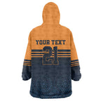 Australia Rugby Pacific Custom Wearable Blanket Hoodie Super Brumby Aboriginal Dot Art