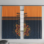 Australia Rugby Pacific Custom Window Curtain Super Brumby Aboriginal Dot Art