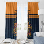 Australia Rugby Pacific Custom Window Curtain Super Brumby Aboriginal Dot Art
