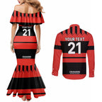 New Zealand Rugby Pacific Custom Couples Matching Mermaid Dress and Long Sleeve Button Shirt Whatumoana Classic Retro 2025
