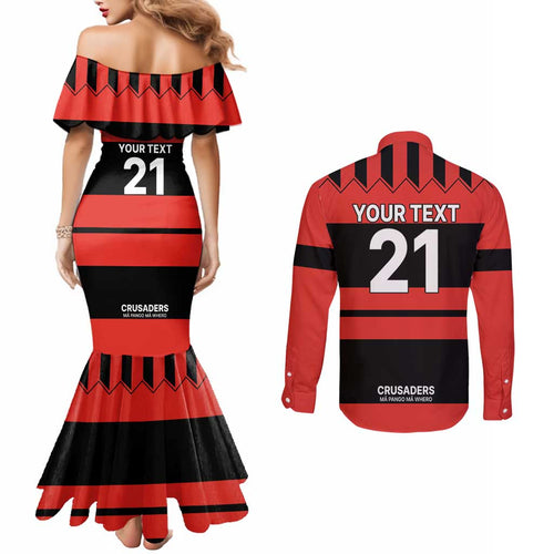 New Zealand Rugby Pacific Custom Couples Matching Mermaid Dress and Long Sleeve Button Shirt Whatumoana Classic Retro 2025