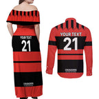 New Zealand Rugby Pacific Custom Couples Matching Off Shoulder Maxi Dress and Long Sleeve Button Shirt Whatumoana Classic Retro 2025