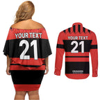 New Zealand Rugby Pacific Custom Couples Matching Off Shoulder Short Dress and Long Sleeve Button Shirt Whatumoana Classic Retro 2025