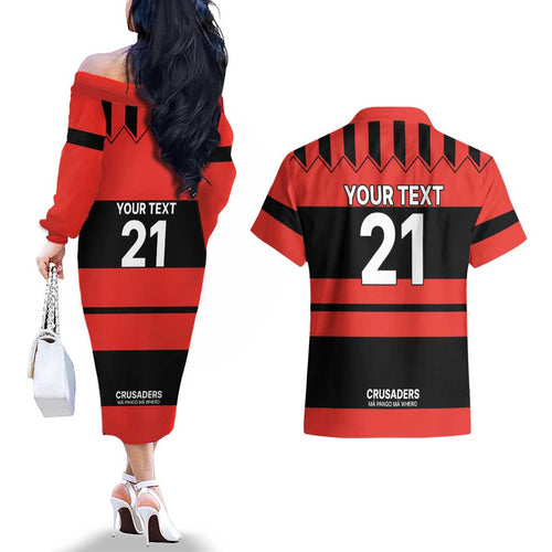 New Zealand Rugby Pacific Custom Couples Matching Off The Shoulder Long Sleeve Dress and Hawaiian Shirt Whatumoana Classic Retro 2025
