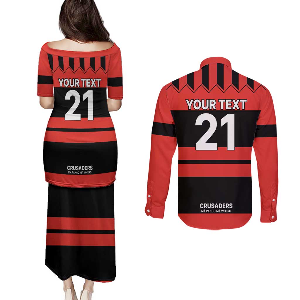 New Zealand Rugby Pacific Custom Couples Matching Puletasi and Long Sleeve Button Shirt Whatumoana Classic Retro 2025