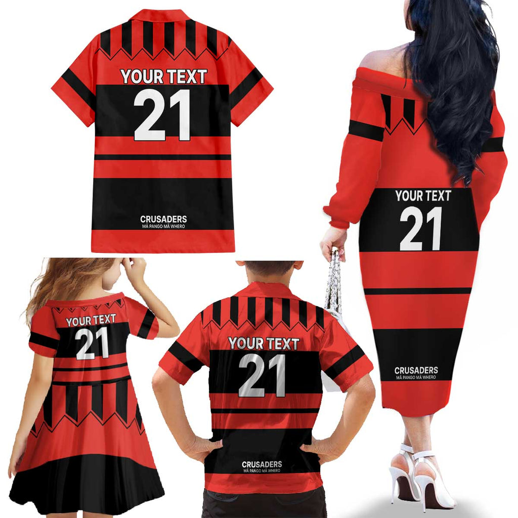 New Zealand Rugby Pacific Custom Family Matching Off The Shoulder Long Sleeve Dress and Hawaiian Shirt Whatumoana Classic Retro 2025