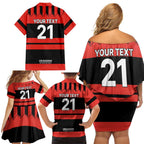 New Zealand Rugby Pacific Custom Family Matching Off Shoulder Short Dress and Hawaiian Shirt Whatumoana Classic Retro 2025