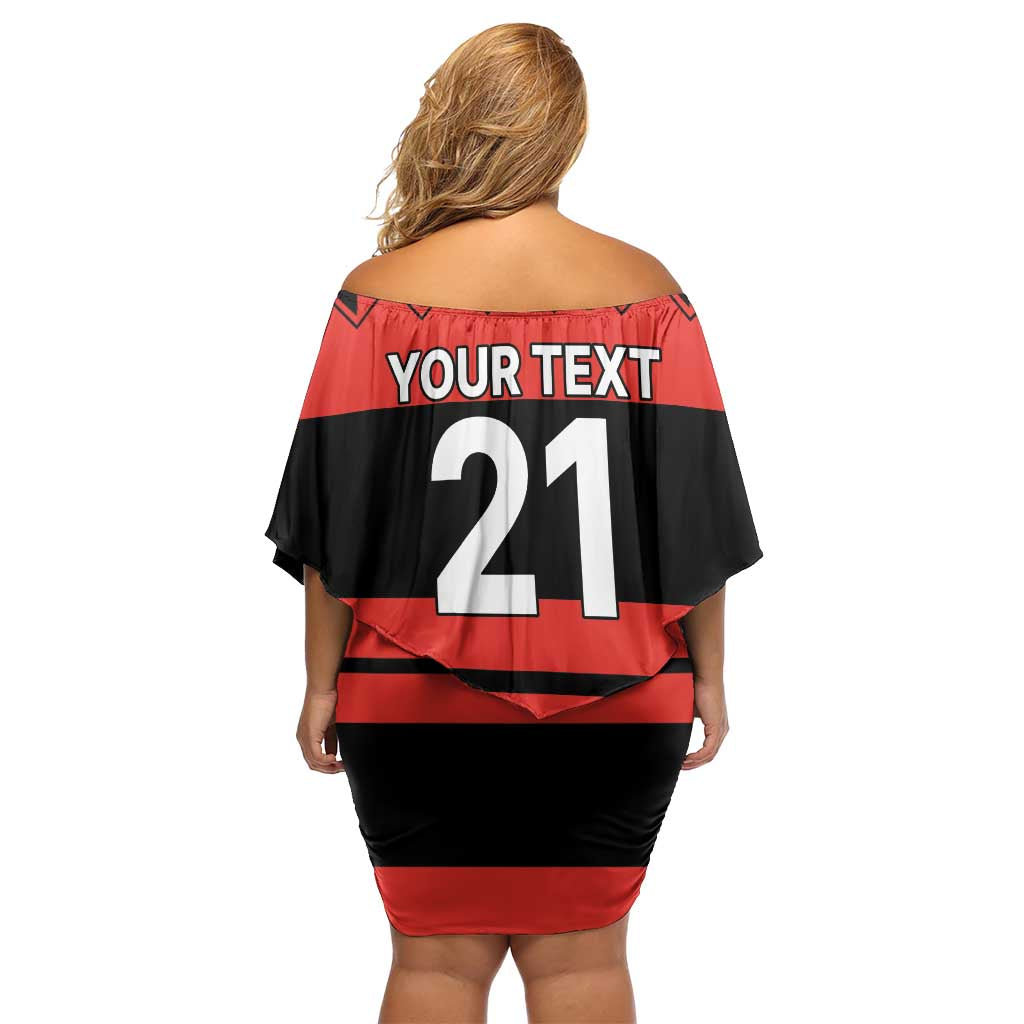 New Zealand Rugby Pacific Custom Family Matching Off Shoulder Short Dress and Hawaiian Shirt Whatumoana Classic Retro 2025