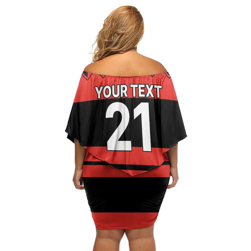 New Zealand Rugby Pacific Custom Off Shoulder Short Dress Whatumoana Classic Retro 2025