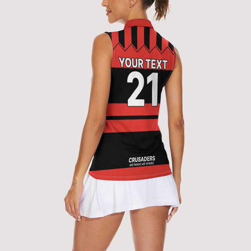 New Zealand Rugby Pacific Custom Women Sleeveless Polo Shirt Whatumoana Classic Retro 2025