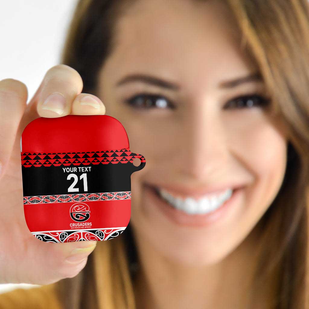 New Zealand Rugby Pacific Custom AirPods Case Whatumoana Maori Kowhaiwhai Pattern - Aussie Hoodie