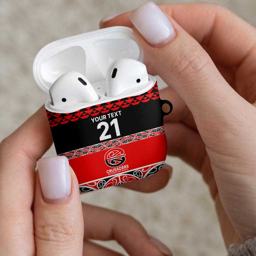 New Zealand Rugby Pacific Custom AirPods Case Whatumoana Maori Kowhaiwhai Pattern - Aussie Hoodie