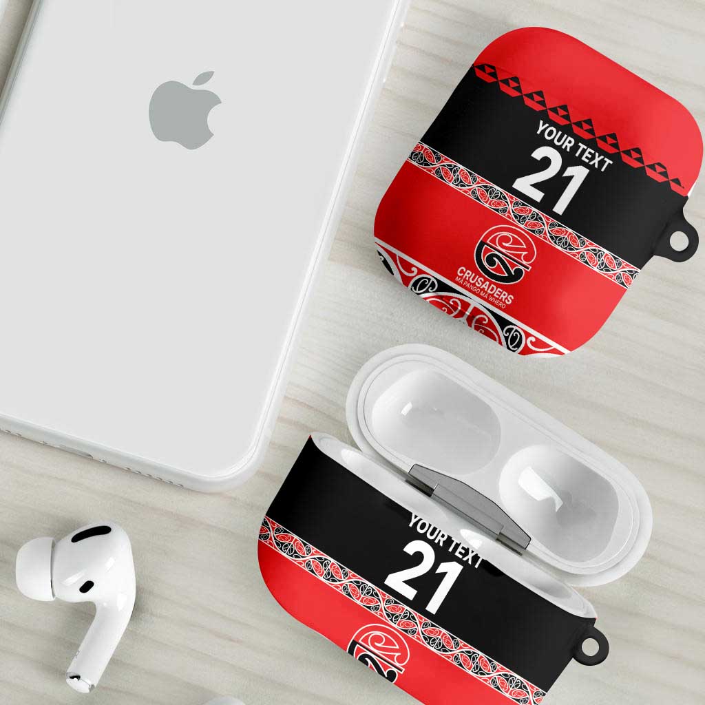 New Zealand Rugby Pacific Custom AirPods Case Whatumoana Maori Kowhaiwhai Pattern - Aussie Hoodie