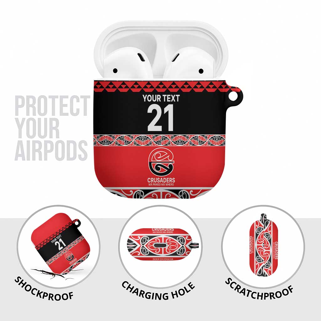 New Zealand Rugby Pacific Custom AirPods Case Whatumoana Maori Kowhaiwhai Pattern - Aussie Hoodie