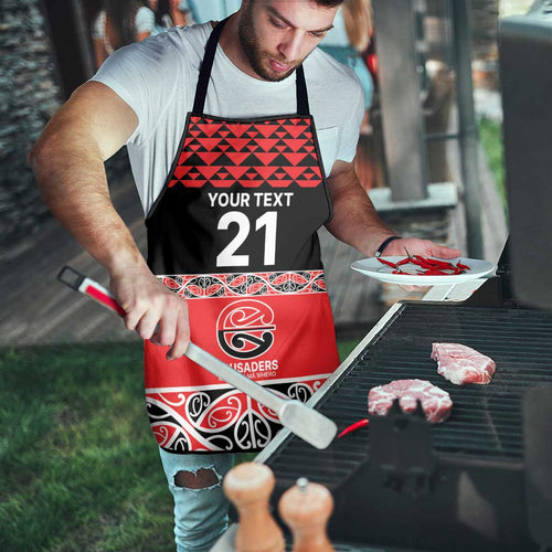 New Zealand Rugby Pacific Custom Apron Whatumoana Maori Kowhaiwhai Pattern - Aussie Hoodie