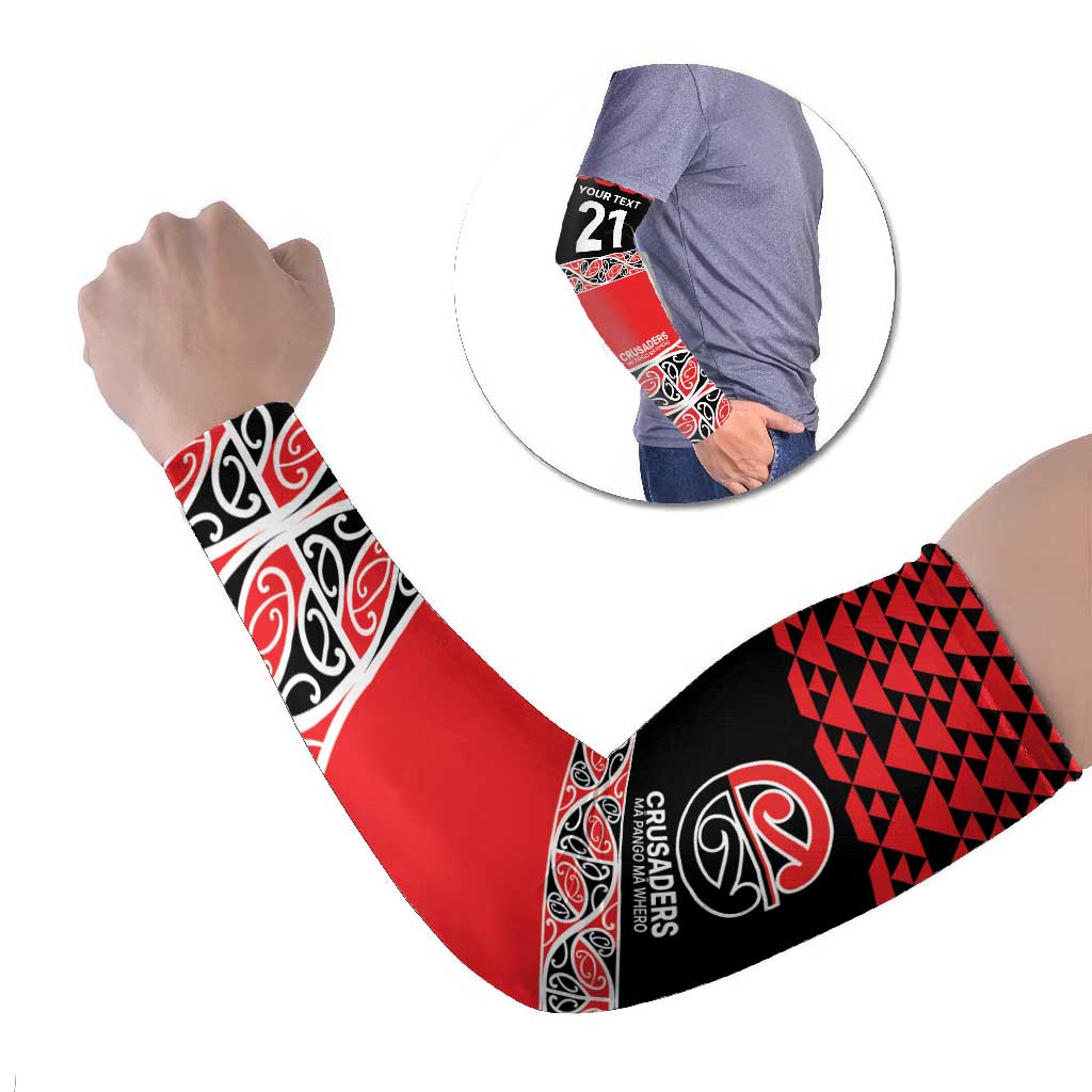 New Zealand Rugby Pacific Custom Arm Sleeves Whatumoana Maori Kowhaiwhai Pattern - Aussie Hoodie