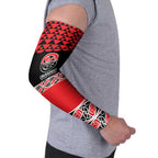 New Zealand Rugby Pacific Custom Arm Sleeves Whatumoana Maori Kowhaiwhai Pattern - Aussie Hoodie