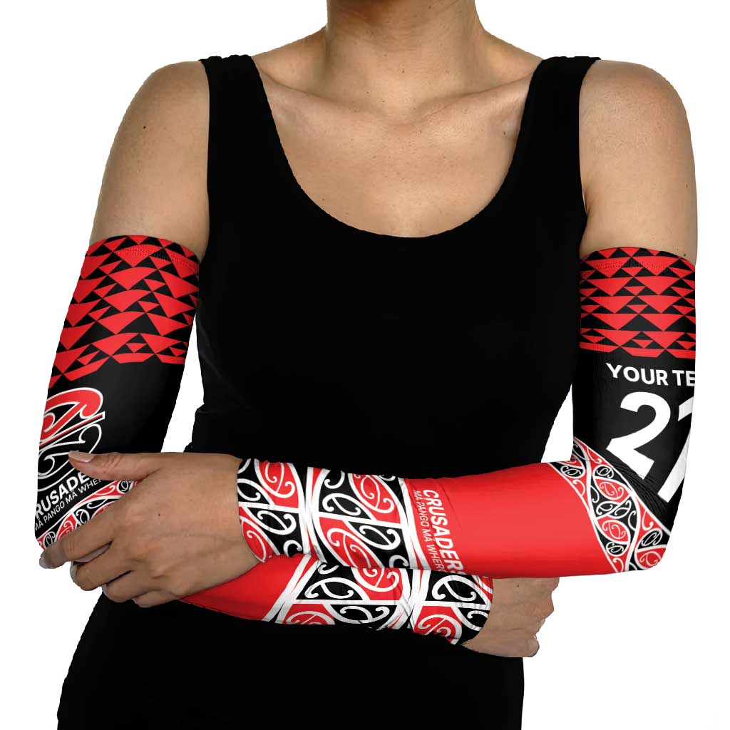 New Zealand Rugby Pacific Custom Arm Sleeves Whatumoana Maori Kowhaiwhai Pattern - Aussie Hoodie