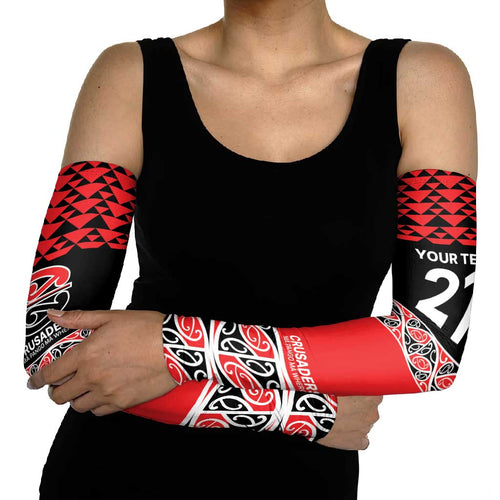New Zealand Rugby Pacific Custom Arm Sleeves Whatumoana Maori Kowhaiwhai Pattern - Aussie Hoodie