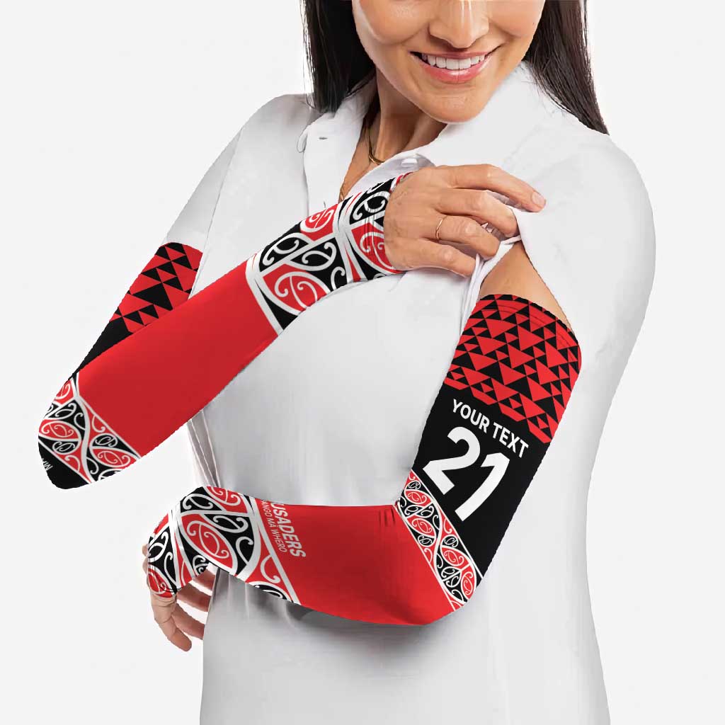 New Zealand Rugby Pacific Custom Arm Sleeves Whatumoana Maori Kowhaiwhai Pattern - Aussie Hoodie