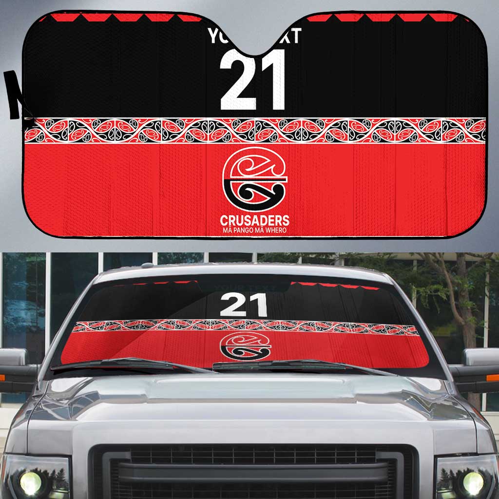 New Zealand Rugby Pacific Custom Auto Sun Shade Whatumoana Maori Kowhaiwhai Pattern - Aussie Hoodie