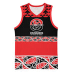 New Zealand Rugby Pacific Custom Basketball Jersey Whatumoana Maori Kowhaiwhai Pattern - Aussie Hoodie