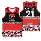 New Zealand Rugby Pacific Custom Basketball Jersey Whatumoana Maori Kowhaiwhai Pattern - Aussie Hoodie