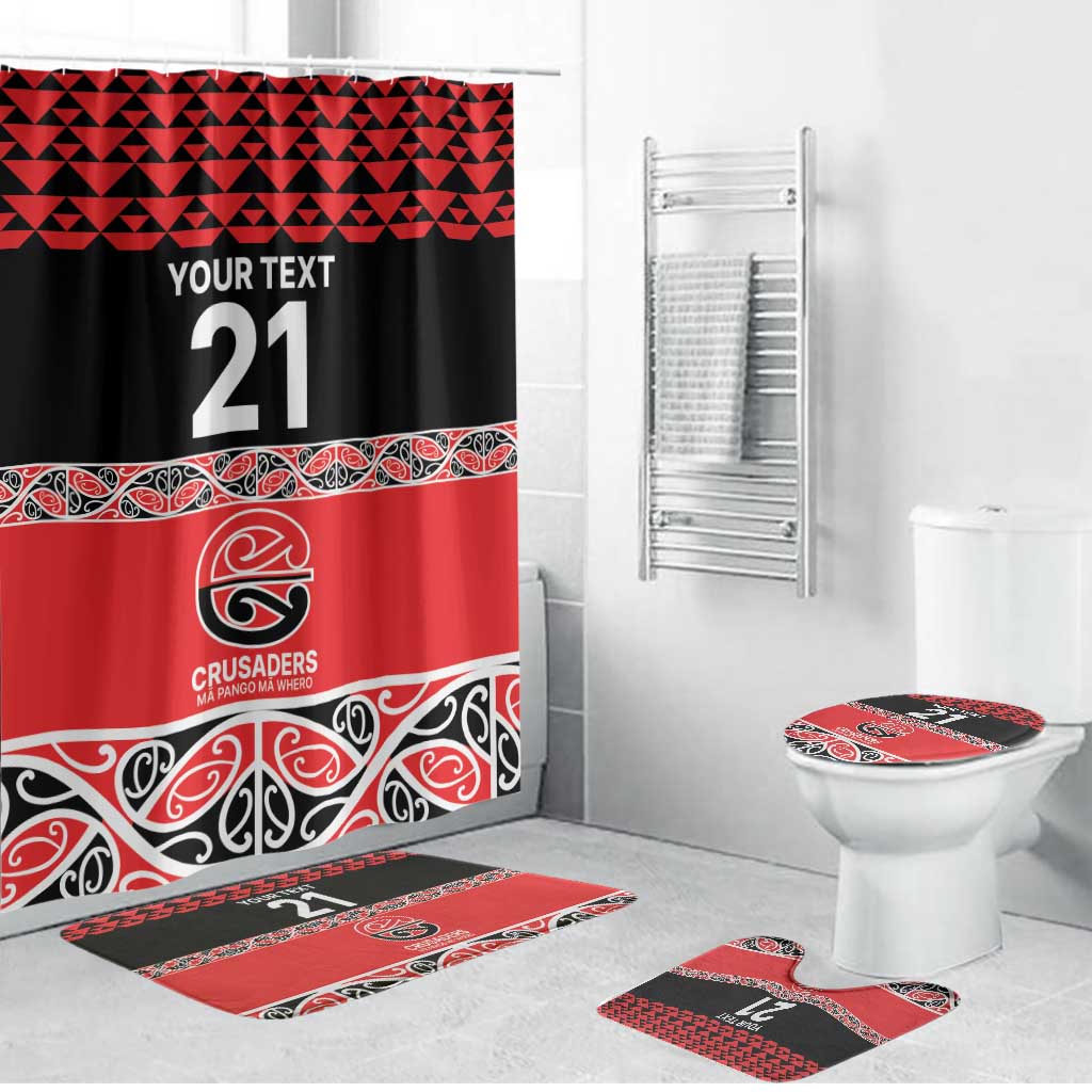 New Zealand Rugby Pacific Custom Bathroom Set Whatumoana Maori Kowhaiwhai Pattern - Aussie Hoodie