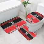 New Zealand Rugby Pacific Custom Bathroom Set Whatumoana Maori Kowhaiwhai Pattern - Aussie Hoodie