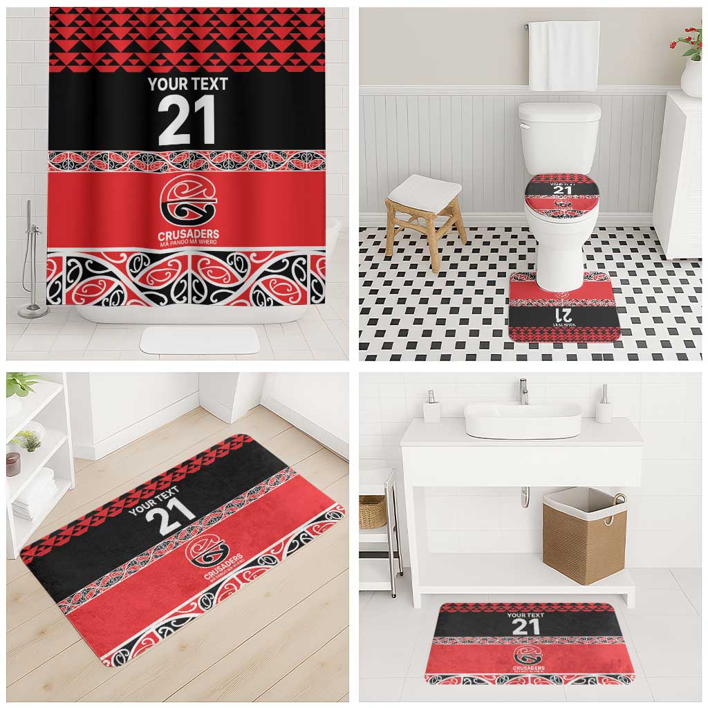 New Zealand Rugby Pacific Custom Bathroom Set Whatumoana Maori Kowhaiwhai Pattern - Aussie Hoodie