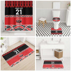 New Zealand Rugby Pacific Custom Bathroom Set Whatumoana Maori Kowhaiwhai Pattern - Aussie Hoodie