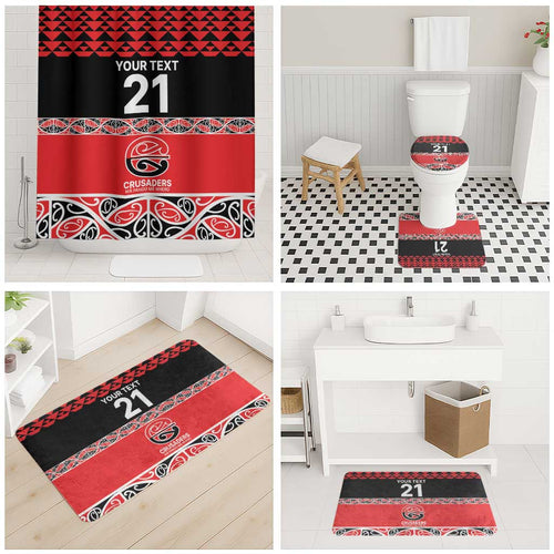 New Zealand Rugby Pacific Custom Bathroom Set Whatumoana Maori Kowhaiwhai Pattern - Aussie Hoodie